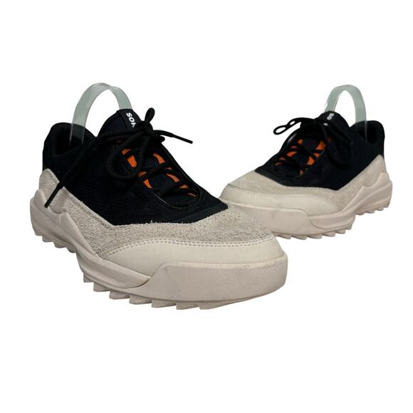 Sorel Ona 718 Black, White Low Suede Sneaker 11 - Picture 1 of 10